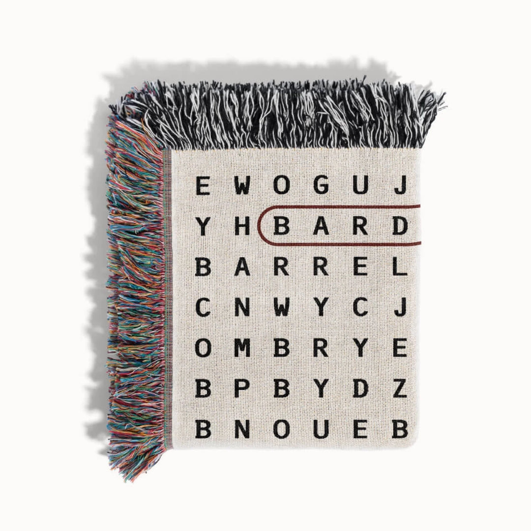 Bardstown, Kentucky Woven Blanket - Word Search Studio by Designed With Meaning