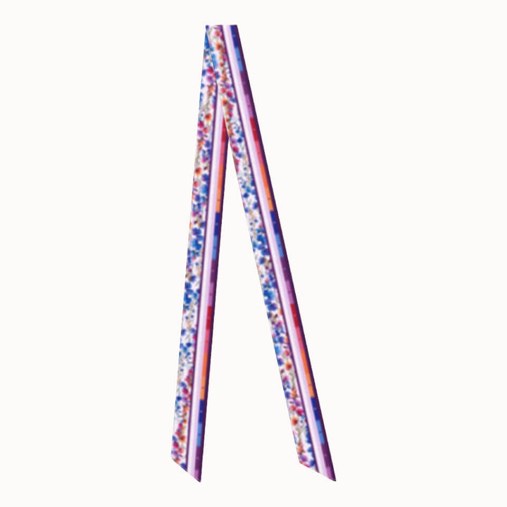 Larkspur Flower Silk Ribbon Scarf, Designed With Meaning